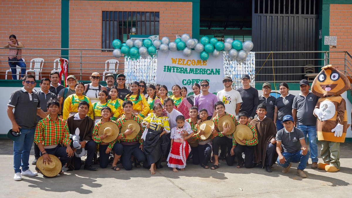 The APROCASSI coffee cooperative offers Pablo Lara and friends a warm welcome.