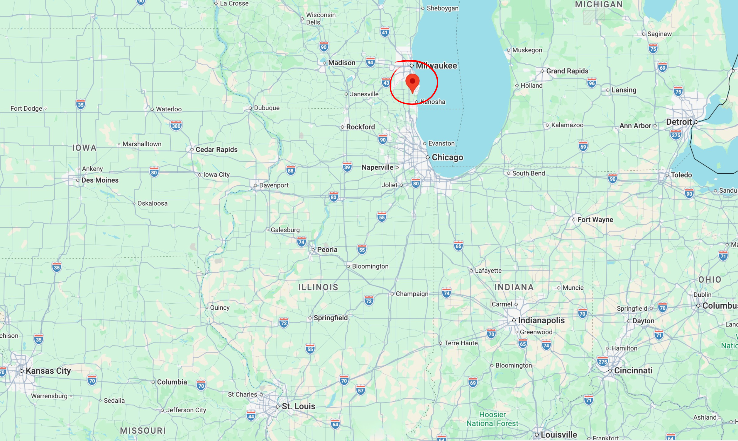 The many Midwestern cities the Costa Oro Midwest warehouse will serve.